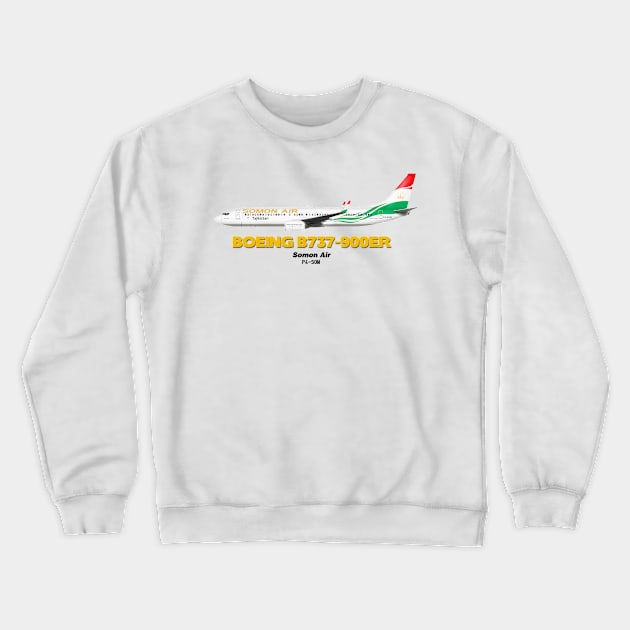 Boeing B737-900ER - Somon Air Crewneck Sweatshirt by TheArtofFlying